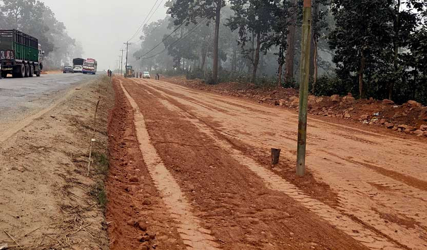 नारायणगढ–बुटवल सडक निर्माणको गति अपेक्षा गरिएभन्दा कम